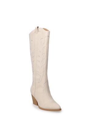 LC Lauren Conrad Tall Cream Western Over-the-Knee Boot